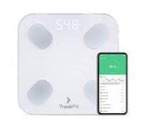 Digital Body Weight Bathroom Scale FitTrack Dara - FDA Approved Body Fat Scale - BMI Digital Smart Scale & Body Composition Analyzer Monitor - Most Accurate Bluetooth Glass Weighing Scale (White)