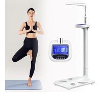 Digital Body Weight Scale with Ultrasonic Height Measurement - Smart Scale for Gyms, Clinics, and Schools - Step-on Body Fat Monitor