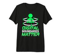 Digital Boundaries Matter Online Privacy Tech Awareness Premium T-Shirt