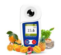 Digital Brix Refractometer Flagfront brix Meter Refractometer Automatic Temperature Compensation Brix Refractometer Range 0-55%,±0.1% Precision