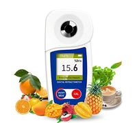 Digital Brix Refractometer Flagfront brix Meter Refractometer Automatic Temperature Compensation Brix Refractometer Range 0-55%，±0.1% Precision