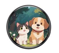 Digital Brooch | Magnetic Touch Display for Decorative Photo | Funny Electronic Badges 4.3 cm | For Work Events Parties Birthdays, riferimento alla descrizione, ABS+Metal