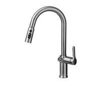 Digital Brushed Stainless Steel Kitchen Faucet, Pull Out Swivel Basin Tap, Hot Cold Mixer Valve,Flow Control(Bianco)