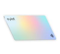 Digital Business Card from eylet, No Subscription, Tap to share. Silver Prism NFC enabled card with QR code.