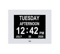 Digital Calendar Clock Extra Large Day Clock Date Time And Day Of The Week Dementia Clocks For Visually Impaired Seniors With Battery Backup 8 Alarm