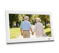 Digital Calendar Photo Frame - Remote Included, Digital Picture Frame No Wifi Needed, USB/SD Slots, Plays Video/Music/Photo/E-book, Clock, Motion Sensor, Auto On/Off, Power-Off Memory(White,22in)