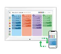 Digital Calendar Planner Interactive Touchscreen Chore Chart Smart Schedule Meal Plan Family Photo Display Sync Calendar Wall & Desk Mountable (10.1 inch)