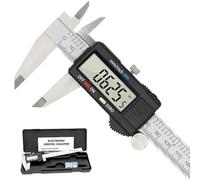 Digital Caliper Precise Measuring Tool-Vizbrite Stainless Steel Electronic Vernier Calipers with Auto-Off Large LCD Screen, Accurate to ±0.001in/0.01mm, Easy Use Micrometer Caliper|0 to 6 inch/150 mm