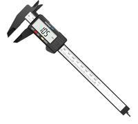 Digital Caliper With Electronic Display, 30 Cm High Precision, Brake Rotor Thickness Gauge, Black Abs, Includes Storage Case
