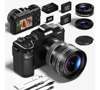 Digital Camera, 1080P 44MP Compact Camera for Kids Digital Video Camera with 18X Digital Zoom, Portable Point and Shoot Digital Cameras for Beginners,Students,Teens with 32GB SD Card