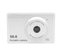 Digital Camera, 1080P Camera, Compact Camera with 8X Digital Zoom, 50MP Portable Front Rear Dual Cameras with Filter, 2.4in Screen, for Teen Boys Girls Student (Silver)