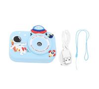 Digital Camera, 1080P Water Proof Filter Effect Cute Astronuat Design Portable Travel Camera HD Digital Camera Toy with 2 Inch IPS Screen for Photography (Blue)