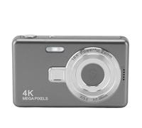 Digital Camera 12MP 1080P 2.4in TFT Screen 16X Zoom Auto Focus Portable Camera for Student Vlog (Grey)