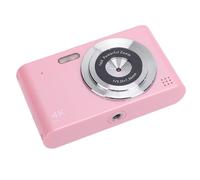 Digital Camera 16x Zoom 4K 48MP 2.4 Inch IPS Screen Anti Shake Video Recording Compact Digital Camera with Flash for Travel (Pink)