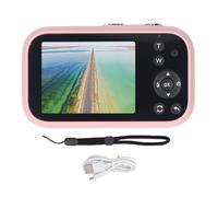 Digital Camera 16x Zoom Multifunctional Portable Compact Video Camera for Students and Travelers ABS Material 2.8 Inch Display Screen 255g Weight (Pink)