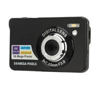 Digital Camera, 2.7in 4K 56MP HD Vlogging Camera 20X Zoom Autofocus Point and Shoot Camera Portable Small Camera for Boys Girls Kids, Multi Functional (black)