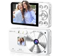 Digital Camera, 2.8 Inch LCD Screen Compact Camera with 58GB TF Card, Wevoor 18X Digital Zoom Auto-focus Vlog Camera Suitable for Adult Kids Beginners Travel Party Dating Selfie Record Life