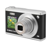 Digital Camera, 2.88 Inch 60MP Ultra HD 4K Dual Screen Auto Focus 10x Optical Zoom Anti Shake Smart Digital Compact Camera, for Travel Photography (Black)