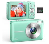 Digital Camera 44MP 1080P Compact Digital Camera 16X Digital Zoom Easy Vlogging Camera Portable Small Camera for Children Teenagers Seniors Beginners Green