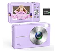Digital Camera 44MP 1080P Compact Digital Camera 16X Digital Zoom Easy Vlogging Camera Portable Small Camera for Children Teenagers Seniors Beginners purple