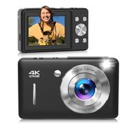 Digital Camera, 44MP FHD 1080P Camera for Kid with 16X Zoom Anti Shake, Compact Small Camera with 32GB SD Card, Digital Camera for Teens for Teens Girls Kids Adults(Black)