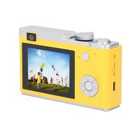 Digital Camera, 48MP 1080P 16X Digital Zoom 2.4in HD Display Front and Rear Dual Lens Type C Charging Point and Shoot Camera (Yellow)