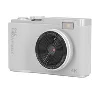 Digital Camera, 48MP 1080P 16x Zoom Compact Selfie Camera with Face Beauty, Retro Digital Camera 2.4 Inch IPS Screen Cameras for Photography for Travel, for Teen Boy Girl (White)