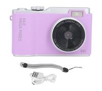 Digital Camera, 48MP 1080P 2.4 Inch Screen 16x Zoom Prevent Shaking Portable Compact Selfie Camera for Travel (Purple)