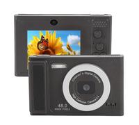 Digital Camera, 48MP 1080P UHD Autofocus Vlogging Camera with Dual Lens, 2.4 Inch Screen & 8 Digital Zoom, Compact Point and Shoot Cameras for Teens Students Beginners (Black)