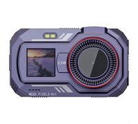 Digital Camera, 48MP 2.5K Dual-Screen Camera With WiFi 3 Inch Main Screen, AF Lens HD Photo Recording MP3 Extended XJ400(Purple)