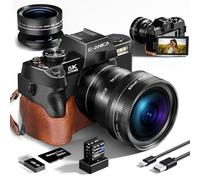 Digital Camera, 48MP Cameras for Photography with WiFi & App Control, 5K Vlogging Camera for YouTube with Bag,Compact Camera,Perfect for Entry-Level Users and Beginners with Macro&Wide Lens-32GB Card