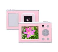 Digital Camera, 48MP Digital Point and Shoot Camera with 2.4in IPS Screen, Cute Vlogging Video Camera with Fill Light for Teens Adult Beginner (Pink)