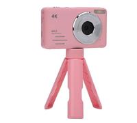 Digital Camera, 4K 1080P 64MP Digital Camera for Kids with 2.88 Inch IPS Screen and LED Fill Light, 18X Zoom Time Stamp Anti Shake, Compact Small Camera for Boys Girls Kids (Pink)