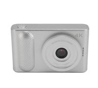 Digital Camera, 4K 48MP HD 16X Digital Zoom Autofocus 2.4 Inch Screen Portable Micro SLR Camera for Travel Photography Vlogging, Small Camera for Boys Girls Kids (Silver)