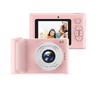 Digital Camera, 4K 48MP Kids Digital Camera with 8X Digital Zoom, 2.4 inch TFT Screen, Digital Point and Shoot Camera Travel (Pink)