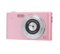Digital Camera, 4K 48MP Small Video Camera with 2.4 Inch IPS Screen, 16X Digital Zoom, Flash, Compact Camera for Teens Students (Light Red)