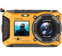 Digital Camera - 4K 56MP 33FT UHD Underwater Camera for Snorkeling with 32GB Card Dual-Screen Compact Waterproof Dustproof Floatable Camera - Autofocus Point and Shoot 1500mAh Battery (Yellow)