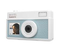 Digital Camera, 4K 64MP 18X Zoom Digital Camera with Autofocus & LED Fill Light, for Photography Students and Retro Style Enthusiasts (Light Green and White)