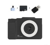 Digital Camera 4K 64MP, HD Flip Screen Card Camera, Student Entry-Level with 2.8 Inch Display for Photography Video(Black 32G)