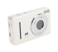 Digital Camera 4K 64MP Portable Compact Travel Video Camera for Beginners (White)