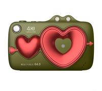 Digital Camera, 4K 64MP WIFI Camera Dual Front Rear Cameras, 2.8 Inch Flip Screen Wide Angle Lens Vlog Recorder For Photography(Green)