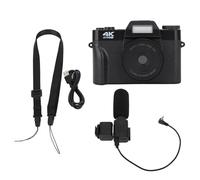 Digital Camera 4K, Digital Zoom Cameras 16x, Vlogging Camera 48MP HD Screen Mobile Anti Shake Autofocus Compact for Kids Boys Girls Photography Support Micro Memory Card