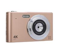 Digital Camera, 4K FHD Camera, 48MP Point and Shoot Digital Cameras, 16x Zoom Anti Shake Video Recording, 2.4 Inch IPS Screen Compact Camera for Travel Life (Gold)