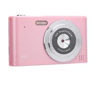 Digital Camera, 4K FHD Camera, 48MP Point and Shoot Digital Cameras, 16x Zoom Anti Shake Video Recording, 2.4 Inch IPS Screen Compact Camera for Travel Life (Pink)