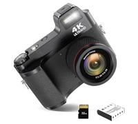 Digital Camera 4K for Photography Vlogging, 48MP Vlogging Camera with 32G Memory Card Macro &18X Digital Zoom,Compact Digital Camera with 3.0 inch Screen (Black)