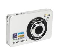 Digital Camera,4K HD 1080P Camera,2.7in Digital Point and Shoot Camera with 20X Zoom Autofocus,56MP Compact Portable Small Camera for Kid Student Children Teen Girl Boy (Silver)
