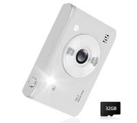 Digital Camera 4K Video & 8X Digital Zoom - Compact Point and Shoot Digital Camera with 2.4" Screen, 800mAh Rechargeable Battery - Portable Small Camera for Kids Teens Girls Boys(Silver)