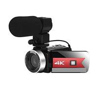 Digital Camera 4K Vlog Camcorder, 56MP Video Camera for Live Streaming, Night Vision, 16X Zoom, Includes 64G SD Card and Microphone