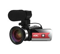 Digital Camera 4K Vlog Camcorder, 56MP Video Camera for Live Streaming, Night Vision, 16X Zoom, Includes 64G SD Card and Microphone