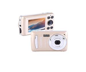 Digital Camera,4x Digital Zoom 16MP 720P FHD 2.4" LCD Screen 30fps Video Camera Camcorder, Simple Camera for Kids/Children/Teenagers/Beginners/The Elderly (Gold)